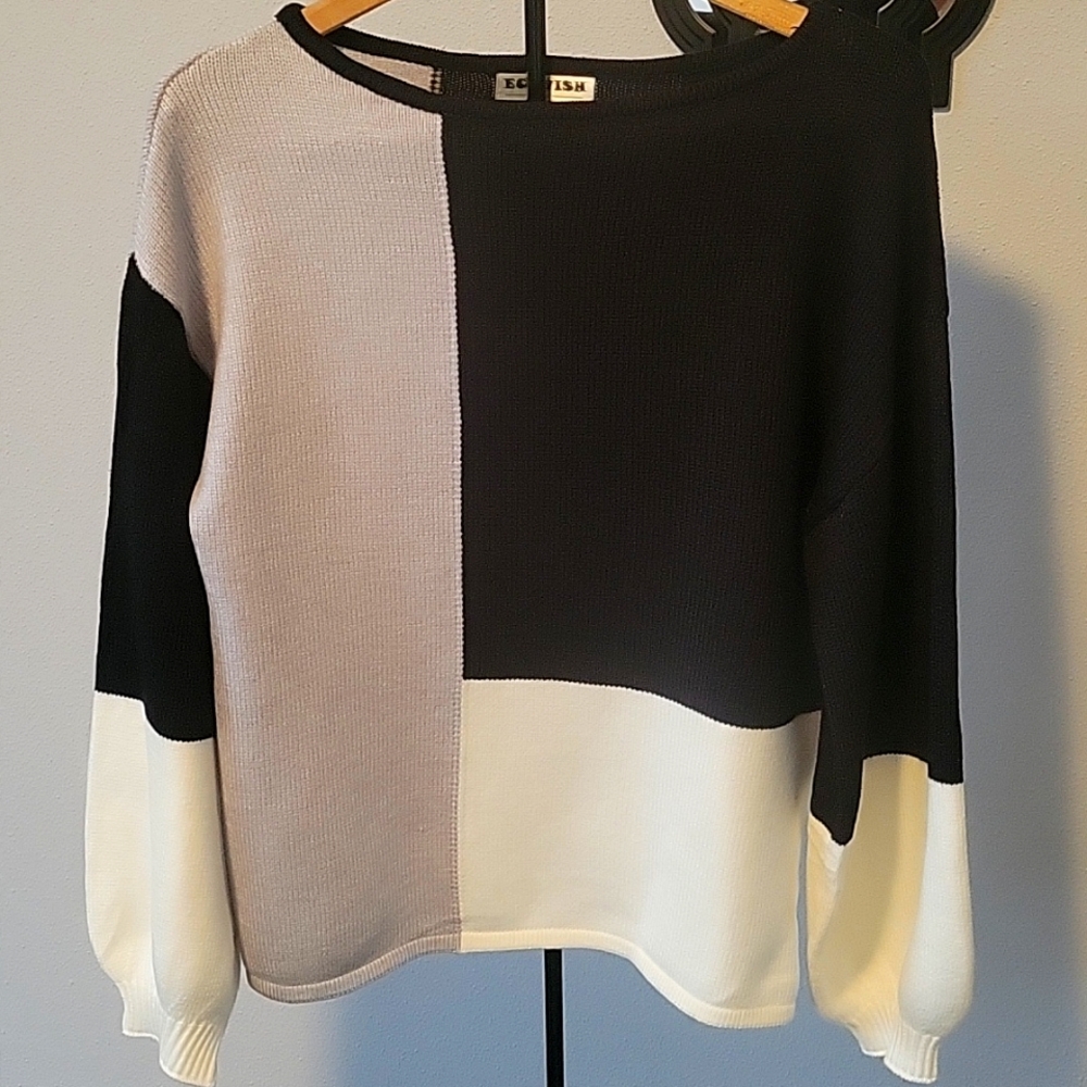 EcoWish Color Block Sweater